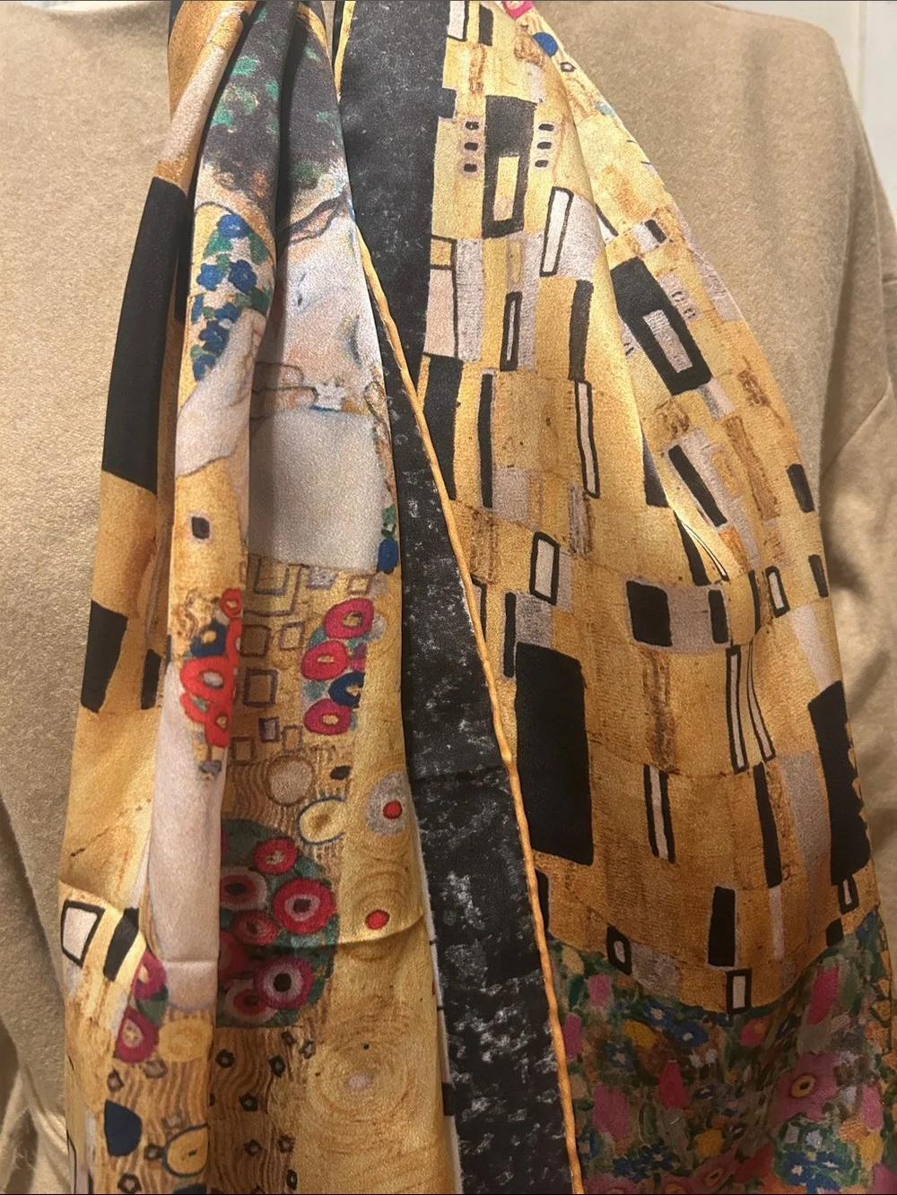 Gustav Klimt “The Kiss” Silk Scarf